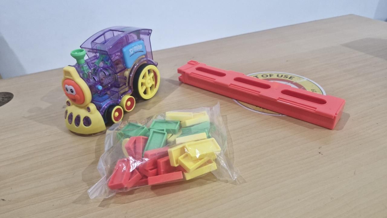 Train Toy Domino Set for Kids with Sound Effects