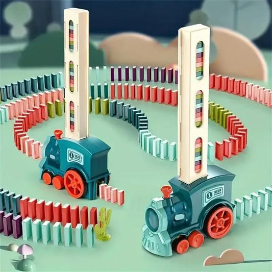 Train Toy Domino Set for Kids with Sound Effects