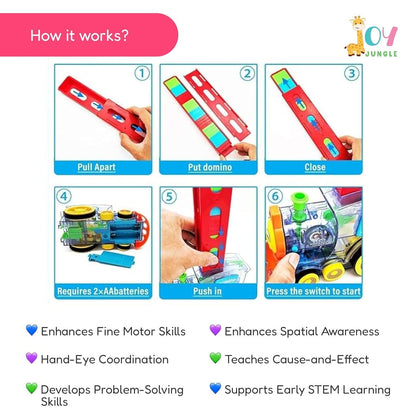Train Toy Domino Set for Kids with Sound Effects